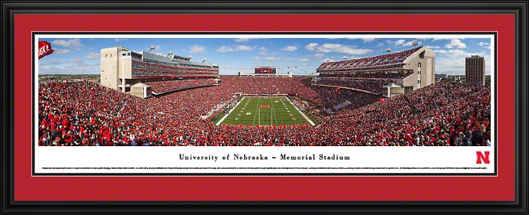  of Nebraska Panorama Print NCAA Framed Prints Memorial Stadium
