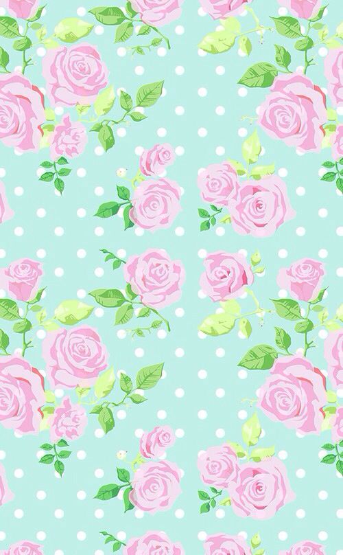 Floral Dots Phone iPhone Wallpaper Background