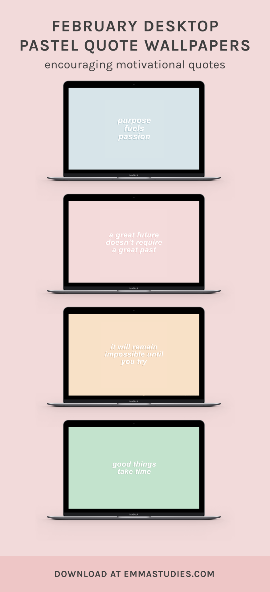 Emma S Studyblr February Pastel Quotes Desktop Wallpaper Here Are
