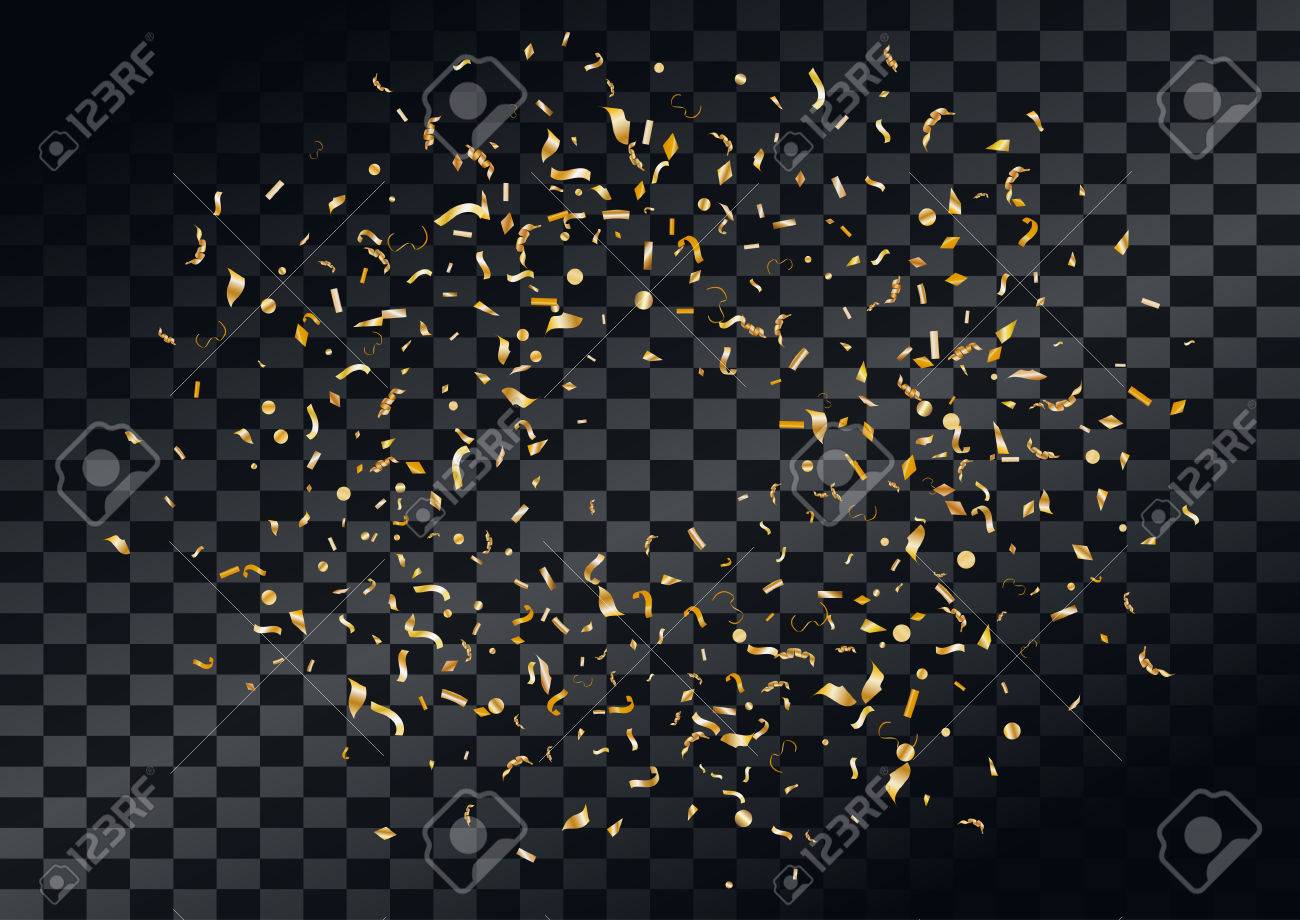 Abstract Background With Flying In The Air Scattered Golden