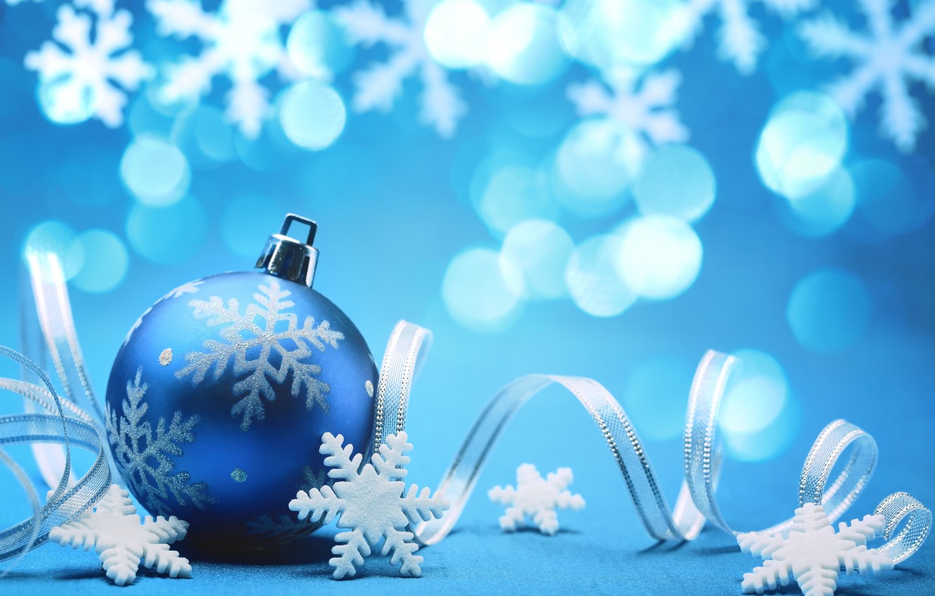 Wallpaper Decoration Snowflakes Balls Christmas