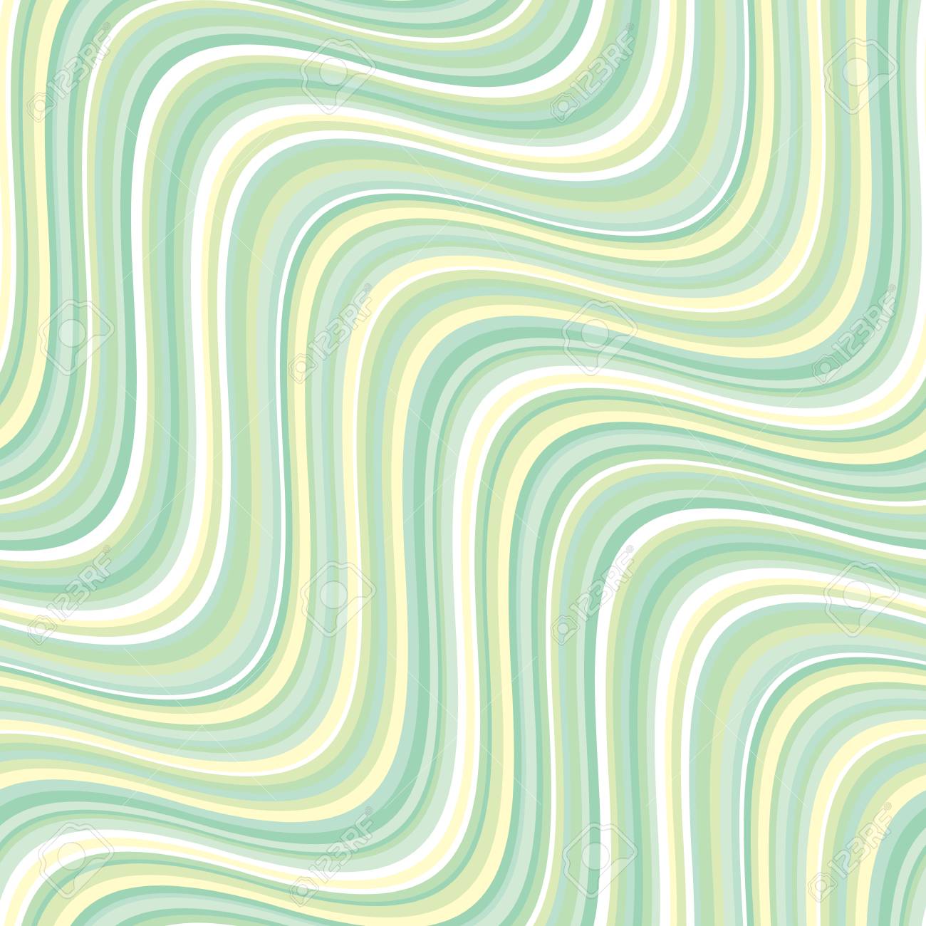 Vintage 60s Style Pale Green Stripes Seamless Pattern In