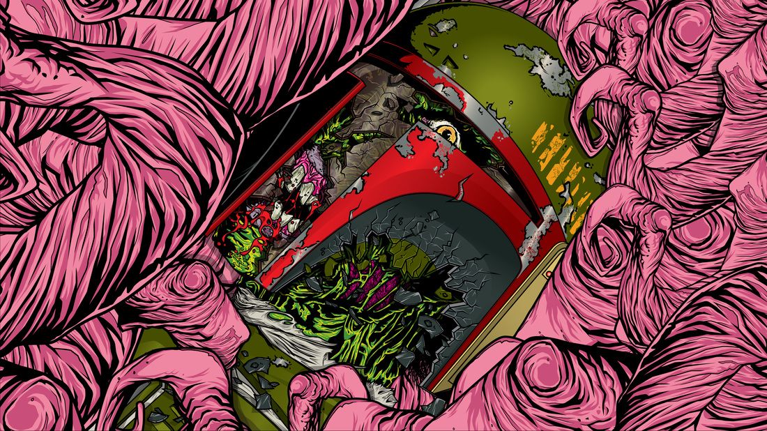 Anthony Petrie Boba Fett Zombie Sarlacc Desktop Wallpaper Star