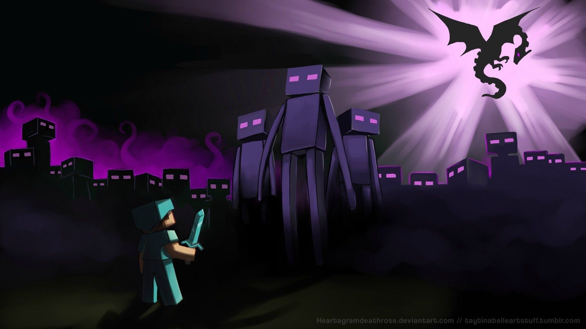 Minecraft Ender Dragon Wallpaper Top