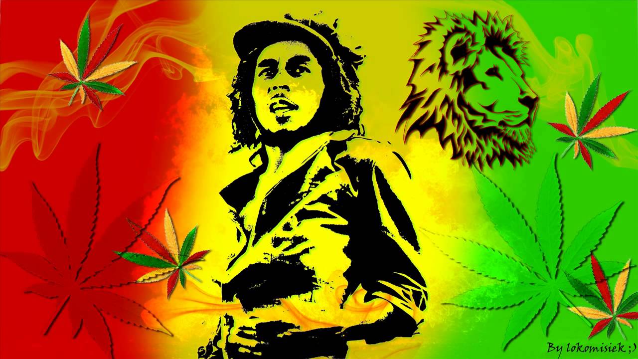 Jamaican Background Bob Marley Shadow Image Of On