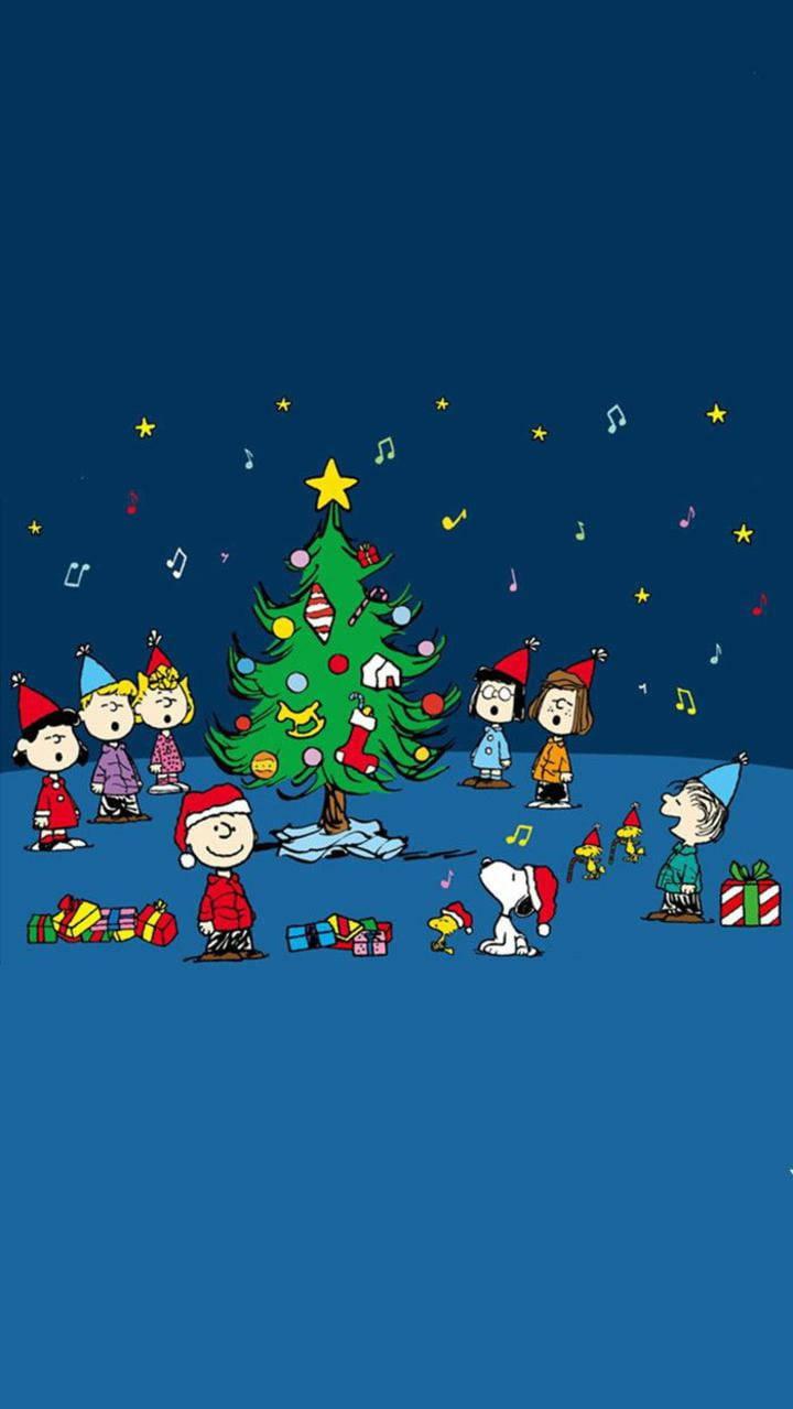 Download Snoopy Christmas Singing Wallpaper