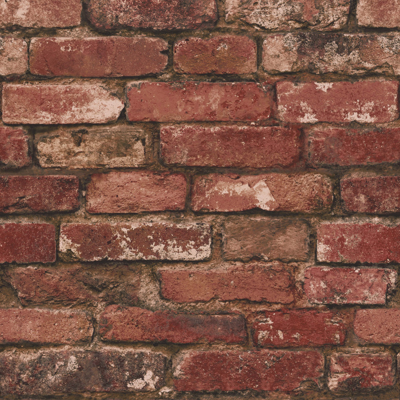 Fine Decor Rustic Brick Wallpaper In Red Terracotta Fd31285
