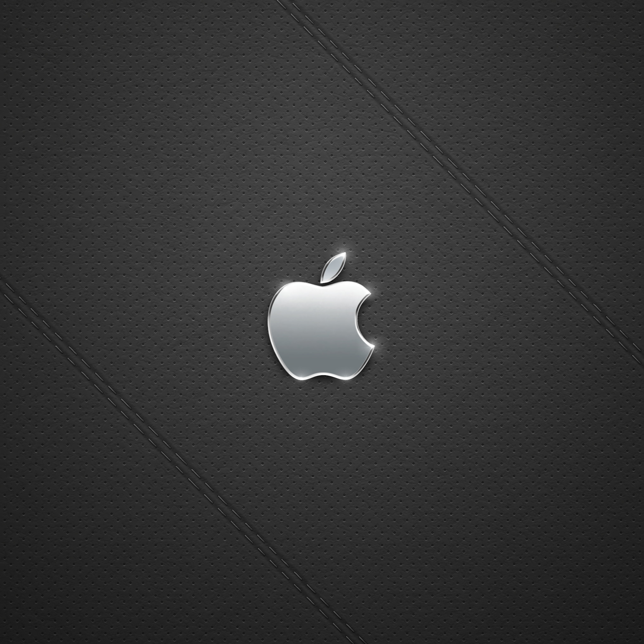 Newest iPad Wallpaper Apple Logo Leather