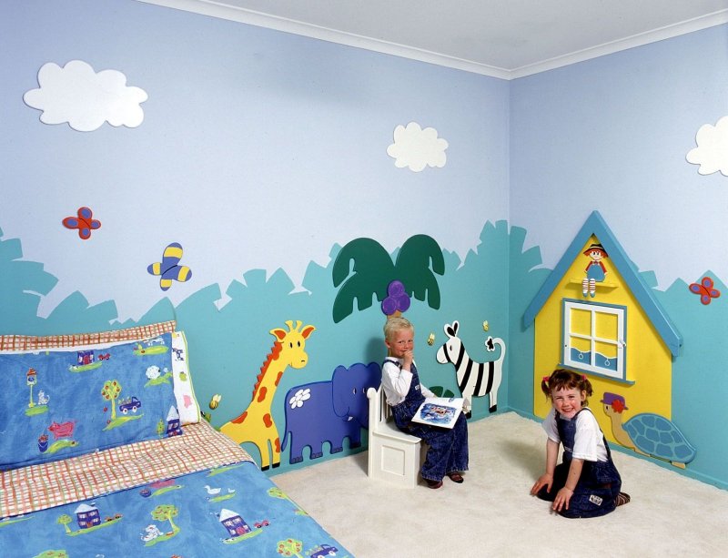 Interiordesigns Wall Painting For Kids Bedroom