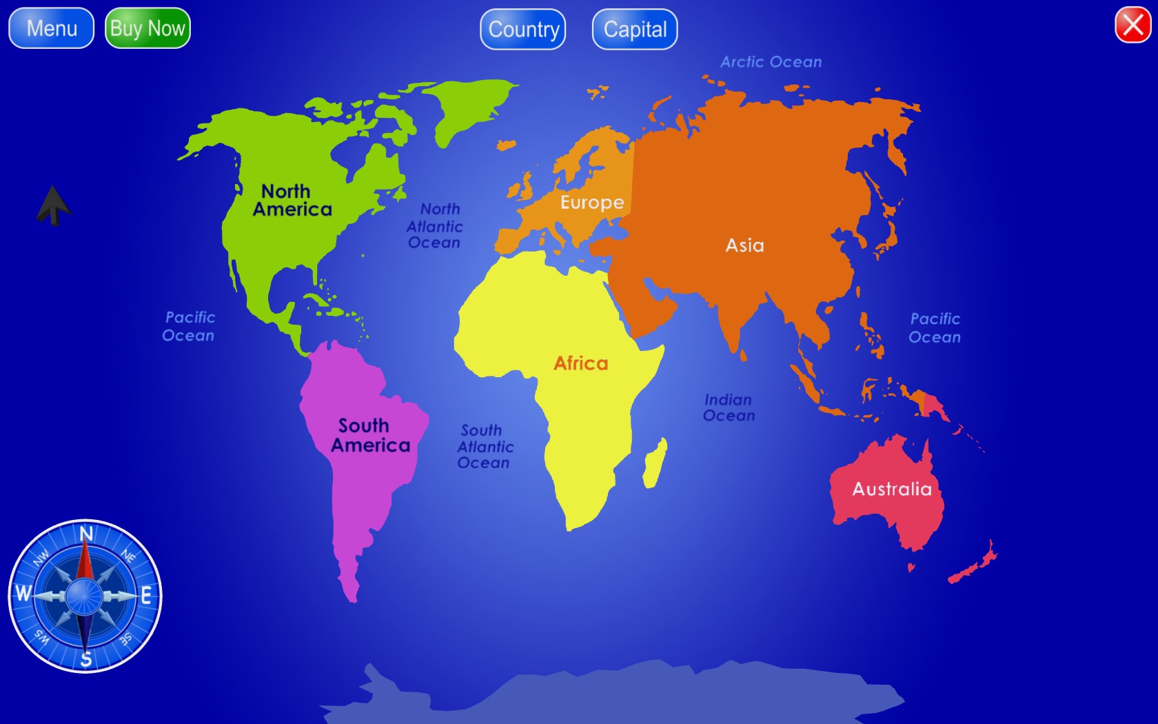 World Map With Countries Names Hd