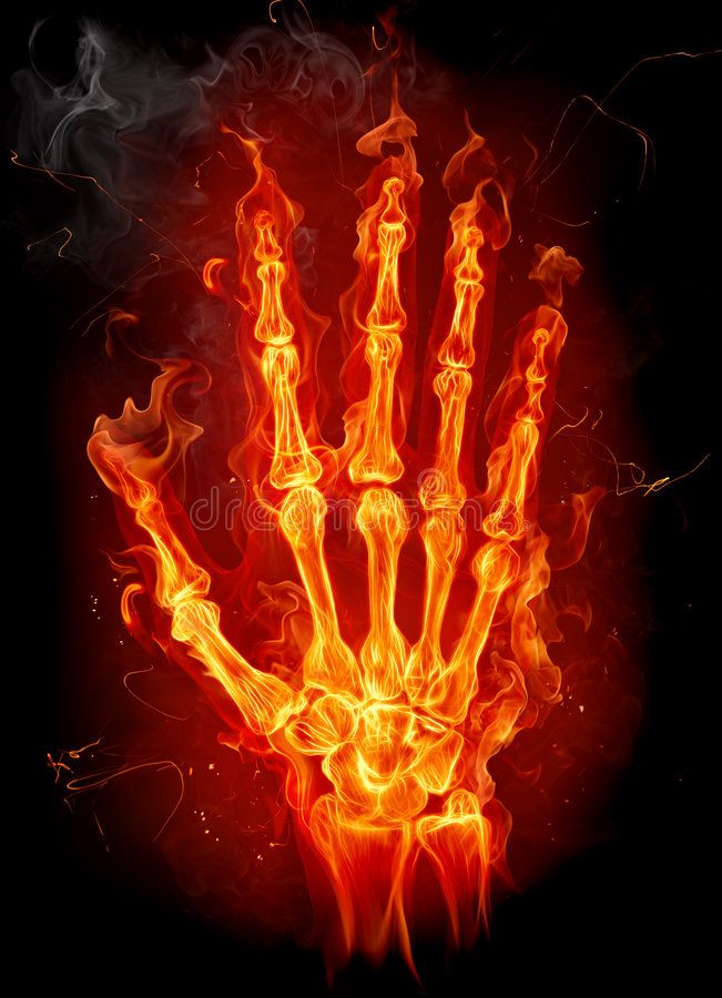 Fire Hand Series Of Fiery Illustrations Ad