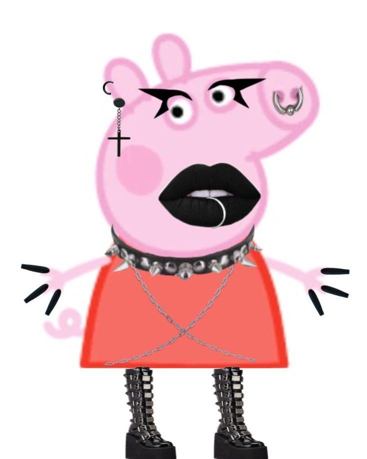 Emo Baddie Slay Peppa Pig Funny Halloween