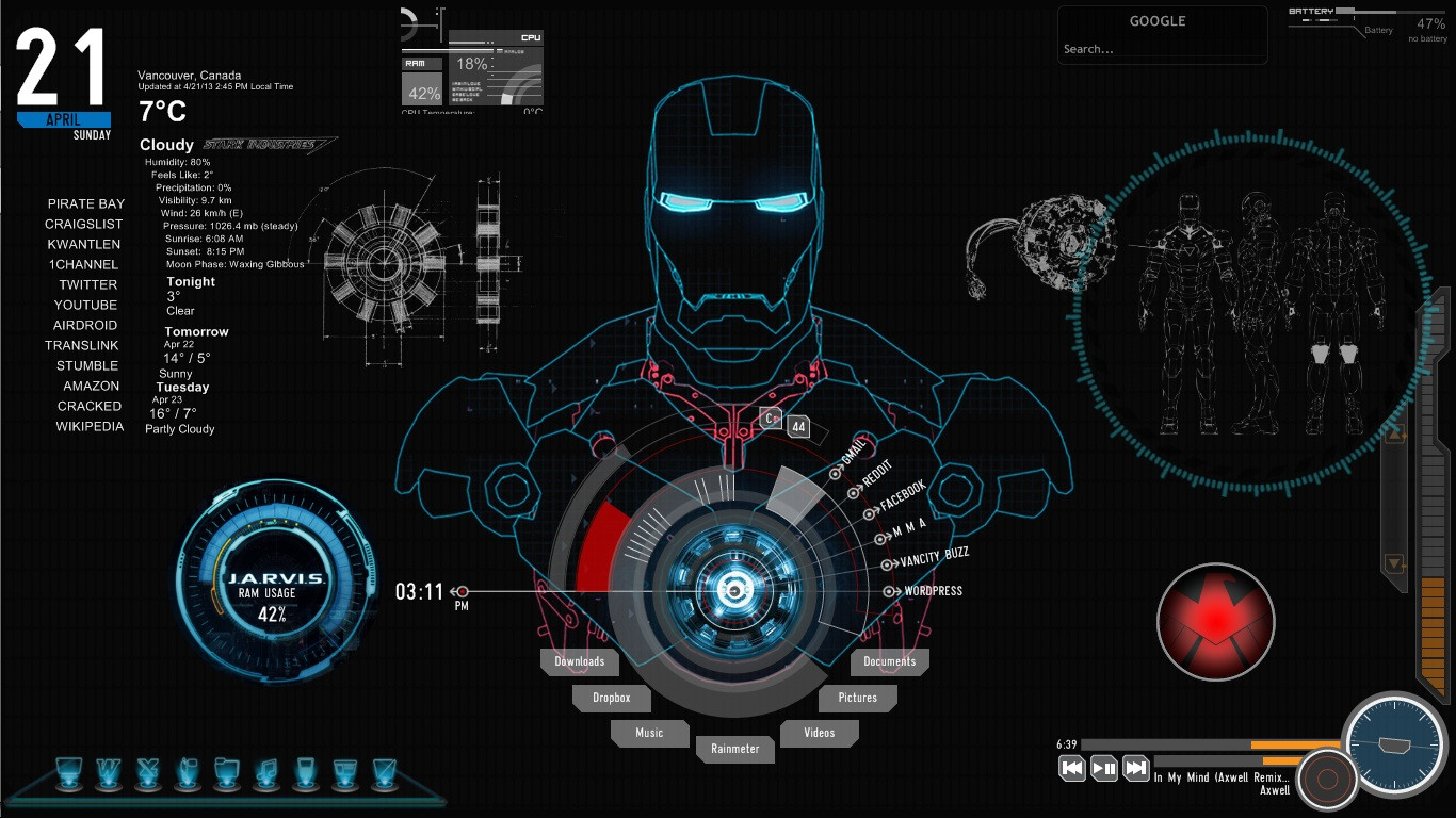 49 Iron Man Jarvis Desktop Wallpaper On Wallpapersafari