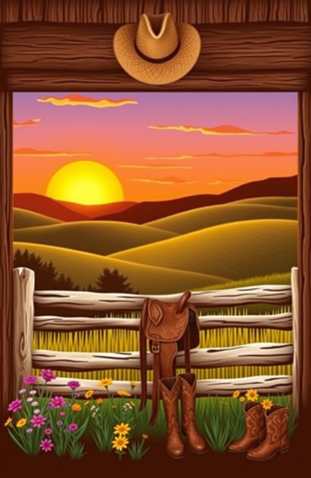 Country Western Wallpaper