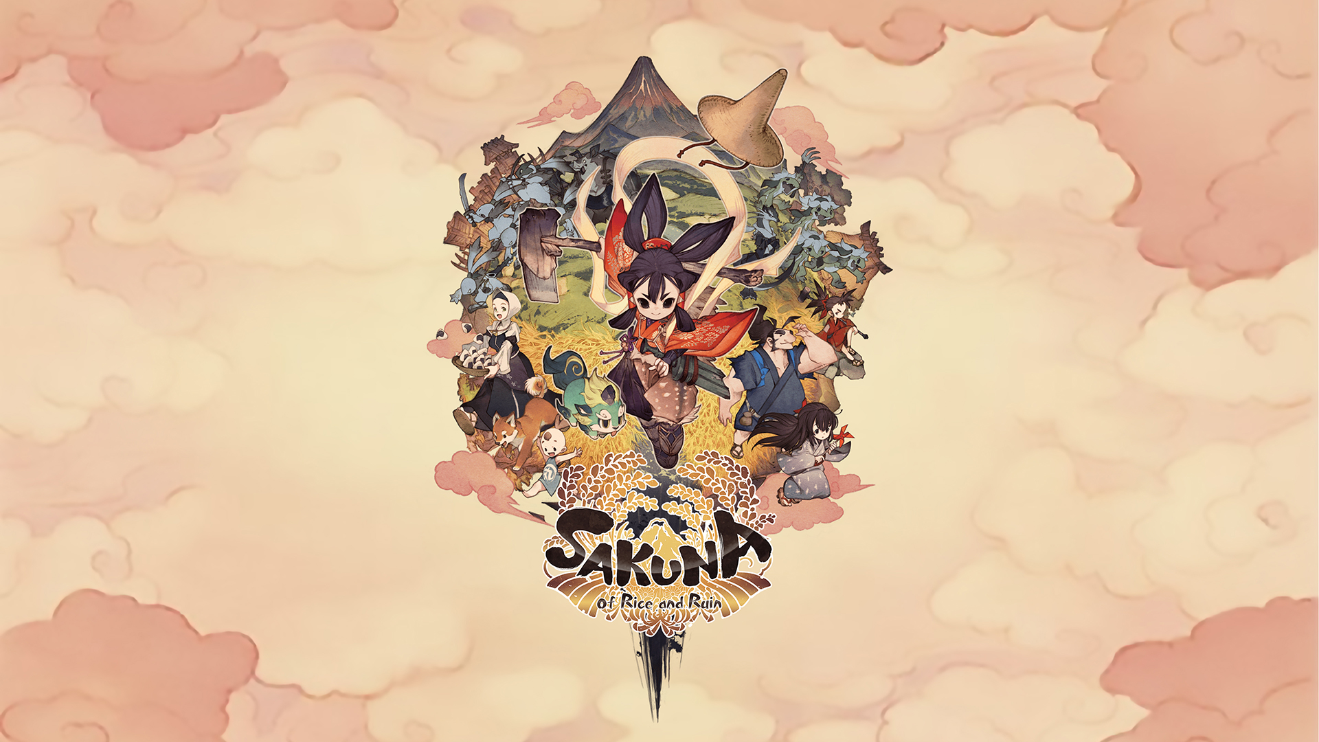 Sakuna Of Rice And Ruin Artwork Wallpaper Cat With Monocle