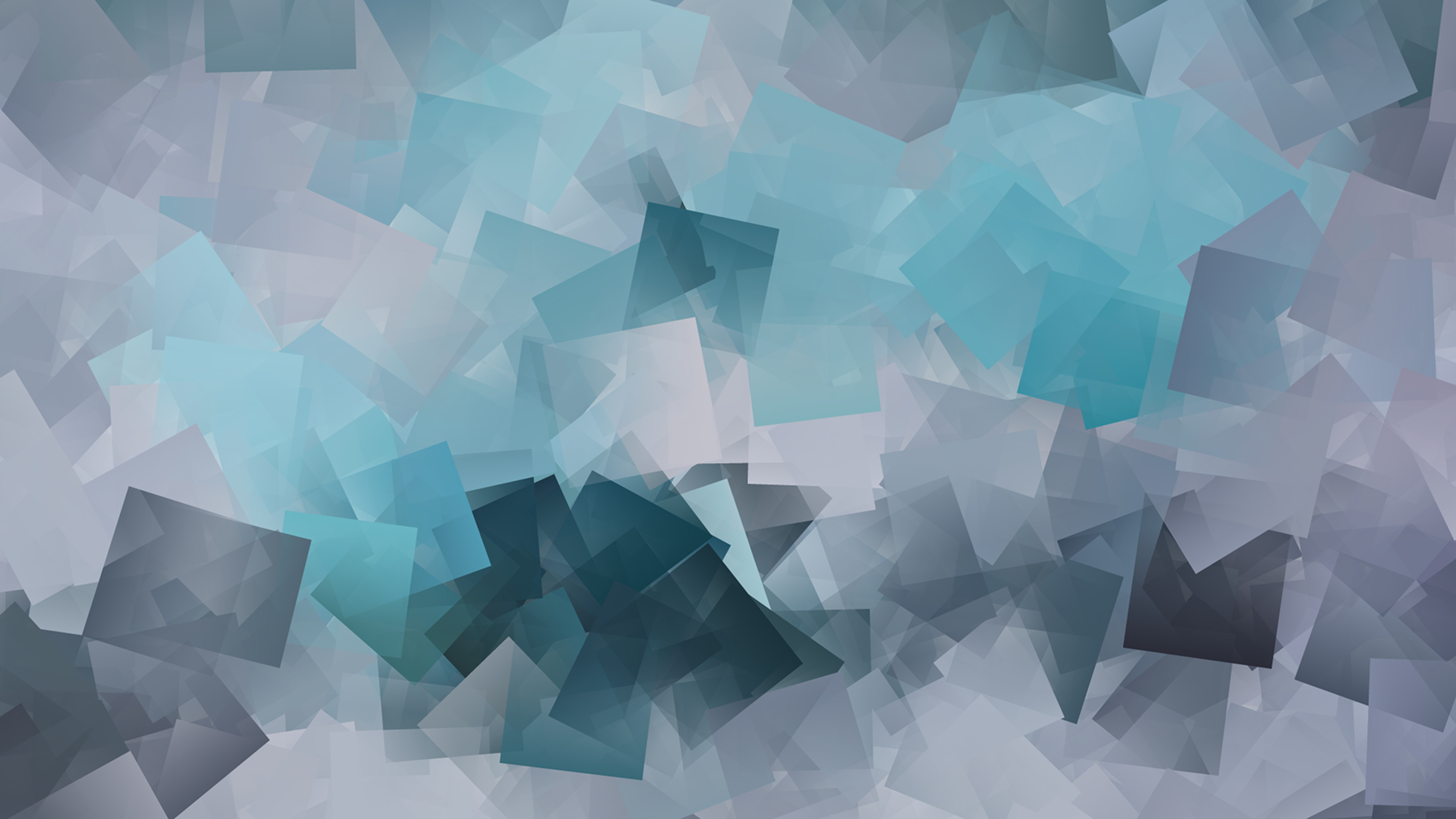 Abstract background with overlapping squares in shades of blue and grey, creating a sense of depth and modern design