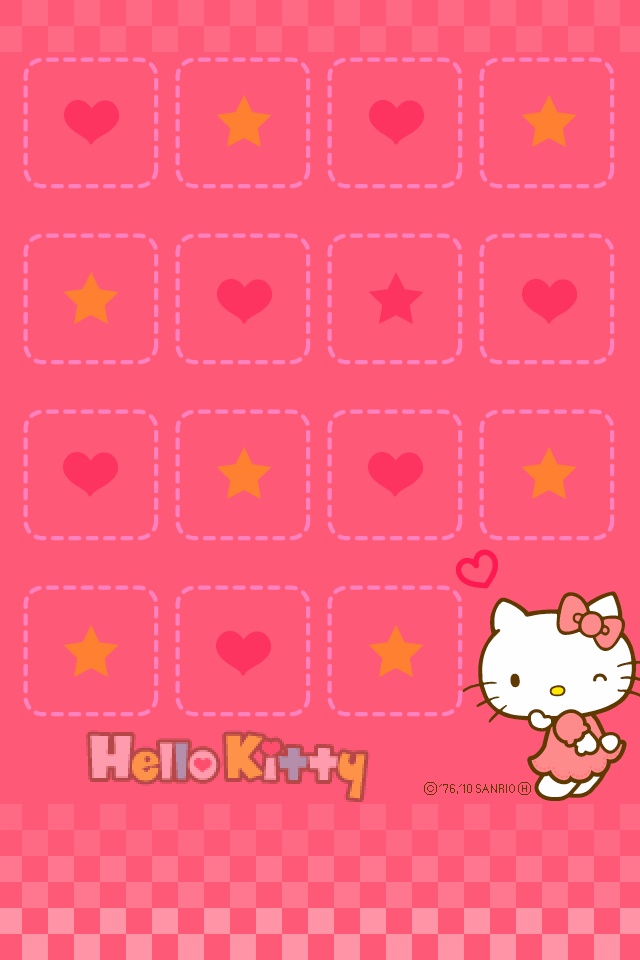 iPhone Wallpaper Hello Kitty Shelf
