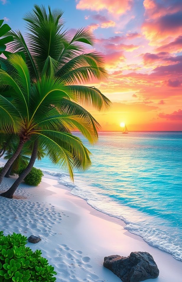 Tropical Island Wallpaper
