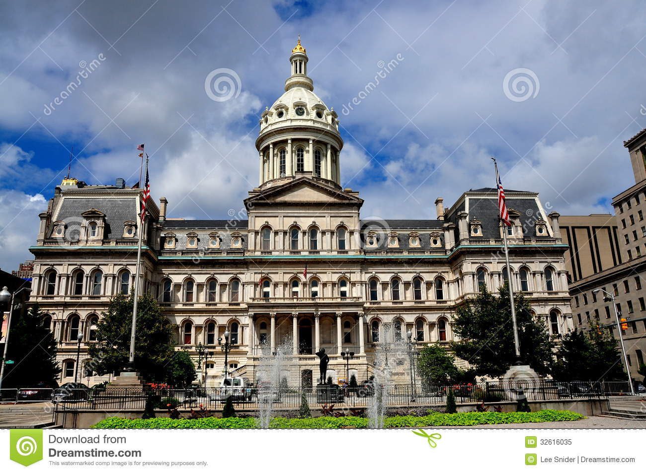 Baltimore Md City Hall Begun Was Built Second Empire Style