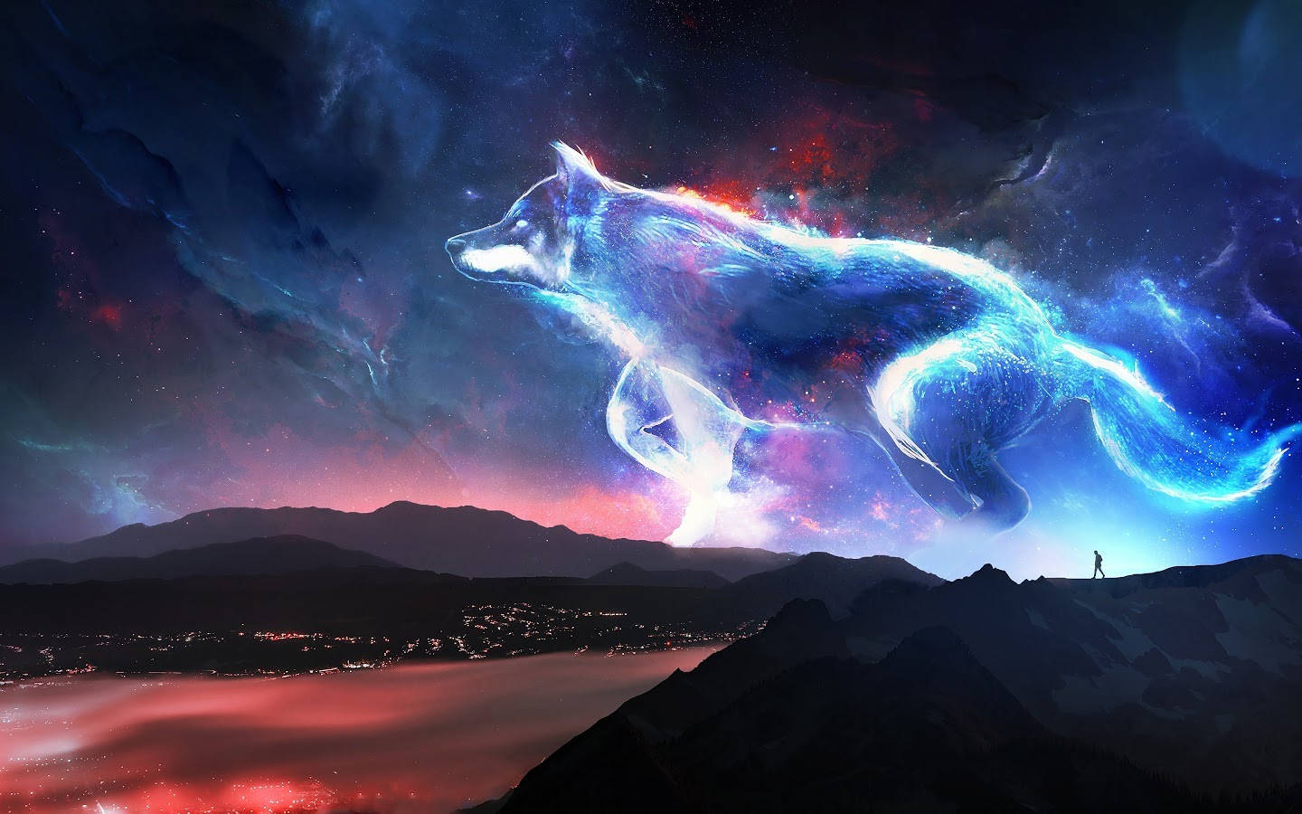 Blue Wolf Wallpaper