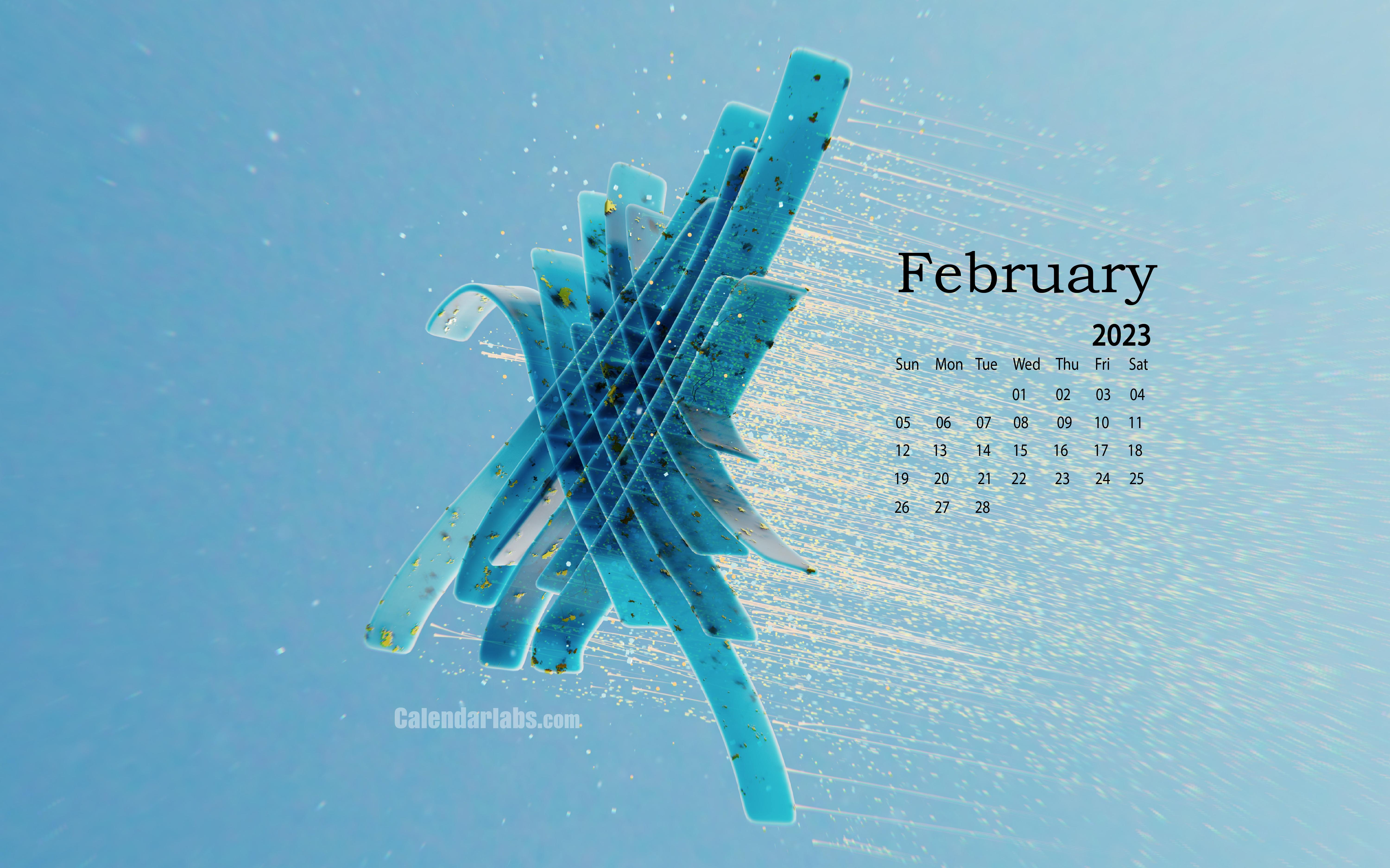 February 2023 Desktop Wallpaper Calendar   CalendarLabs