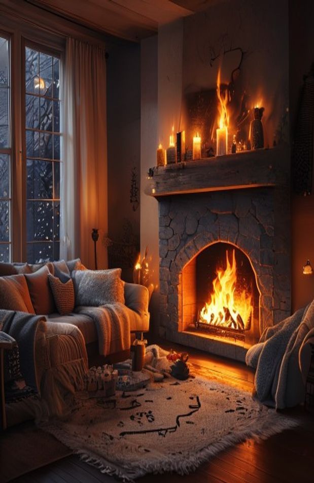 Live Fireplace Wallpaper