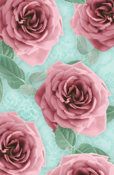 Mint Green Rose Wallpaper Floral Flower Collage