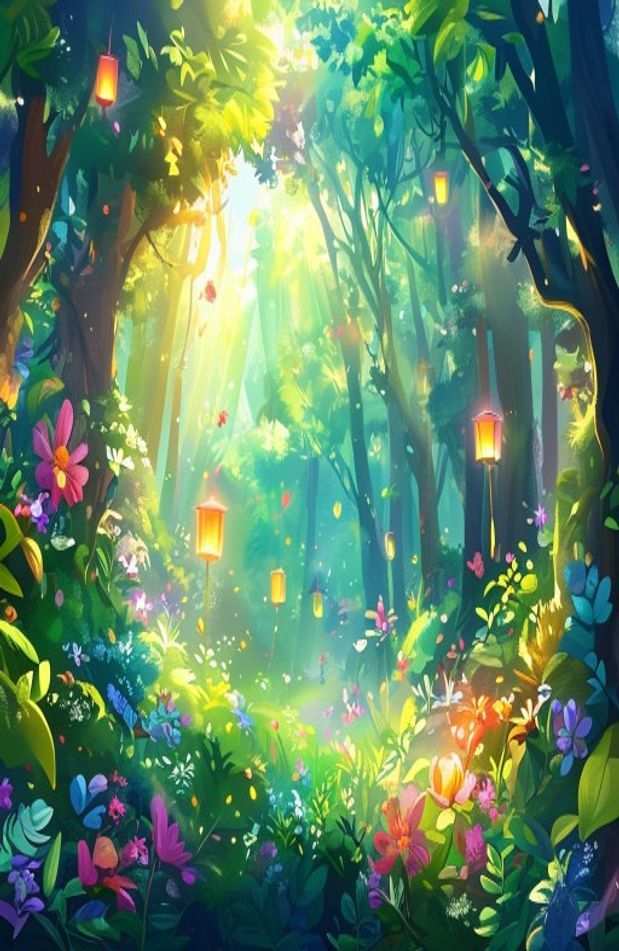Anime Forest Background