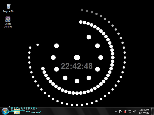 Animated Dots Clock Wallpaper Freeware image