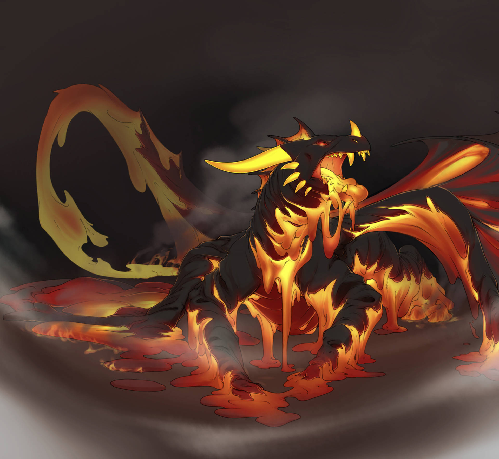 Lava Dragon Wallpaper