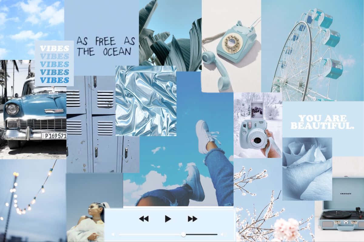 Light Blue Aesthetic Laptop Wallpaper