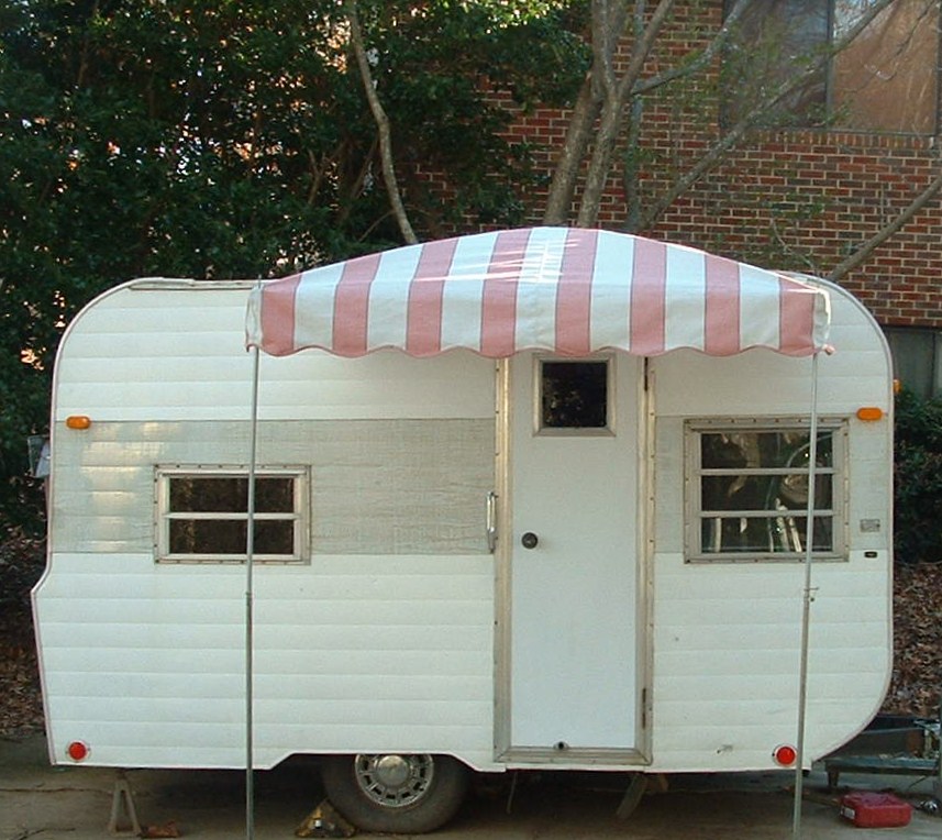 Vintage Awnings Pictures Of A X Arched Up Trailer