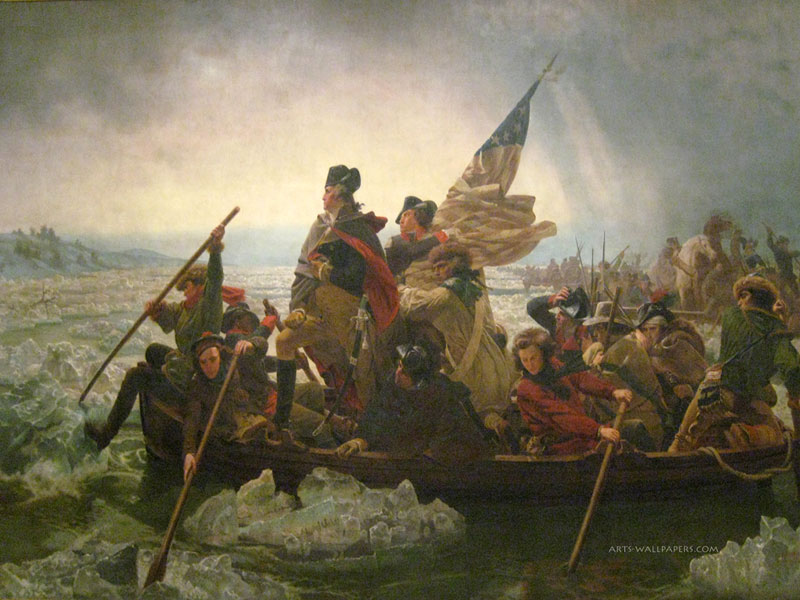 Washington Crossing The Delaware Painting Art Print Wallpaper