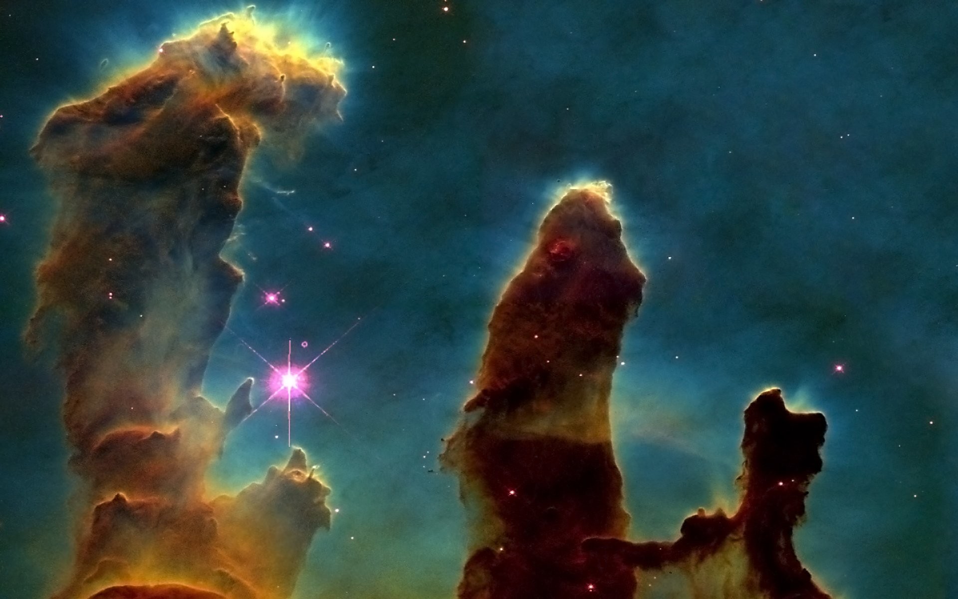 Hubble Pillars Of Creation Wallpaper Image