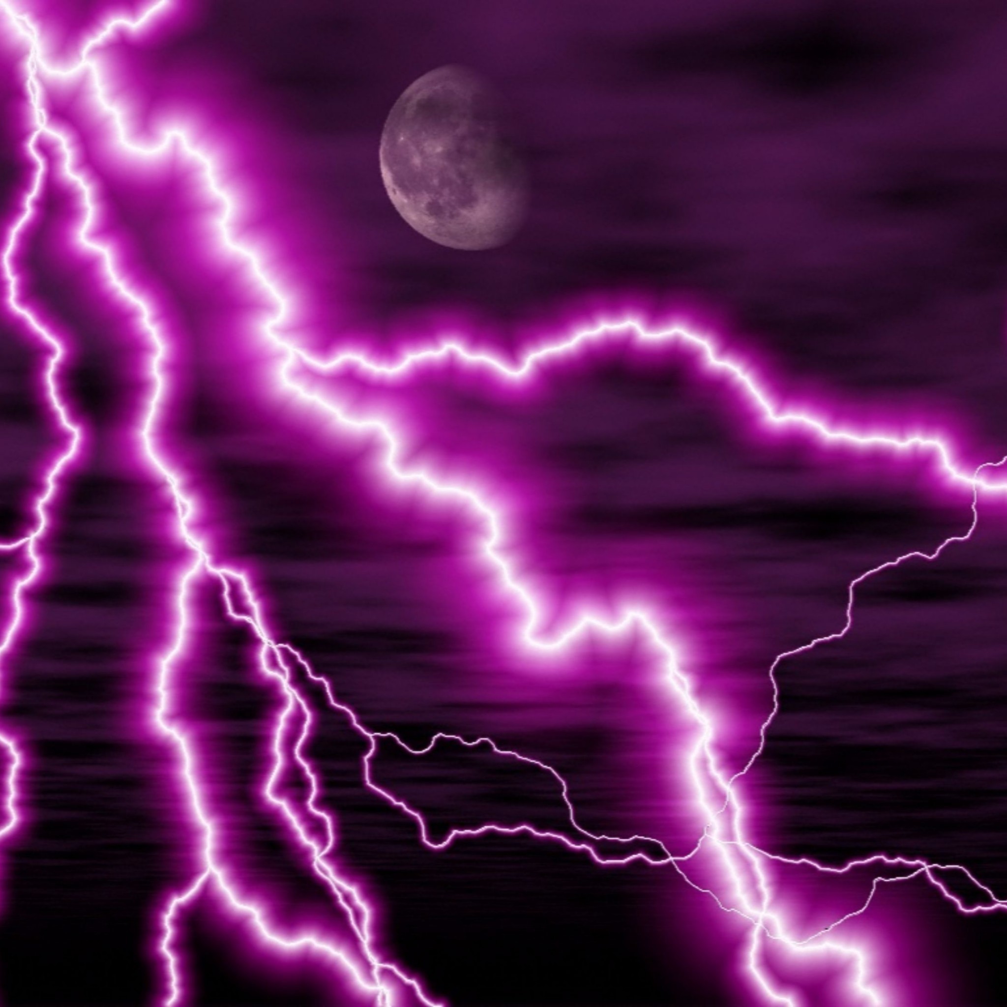 Purple Lightning Wallpaper