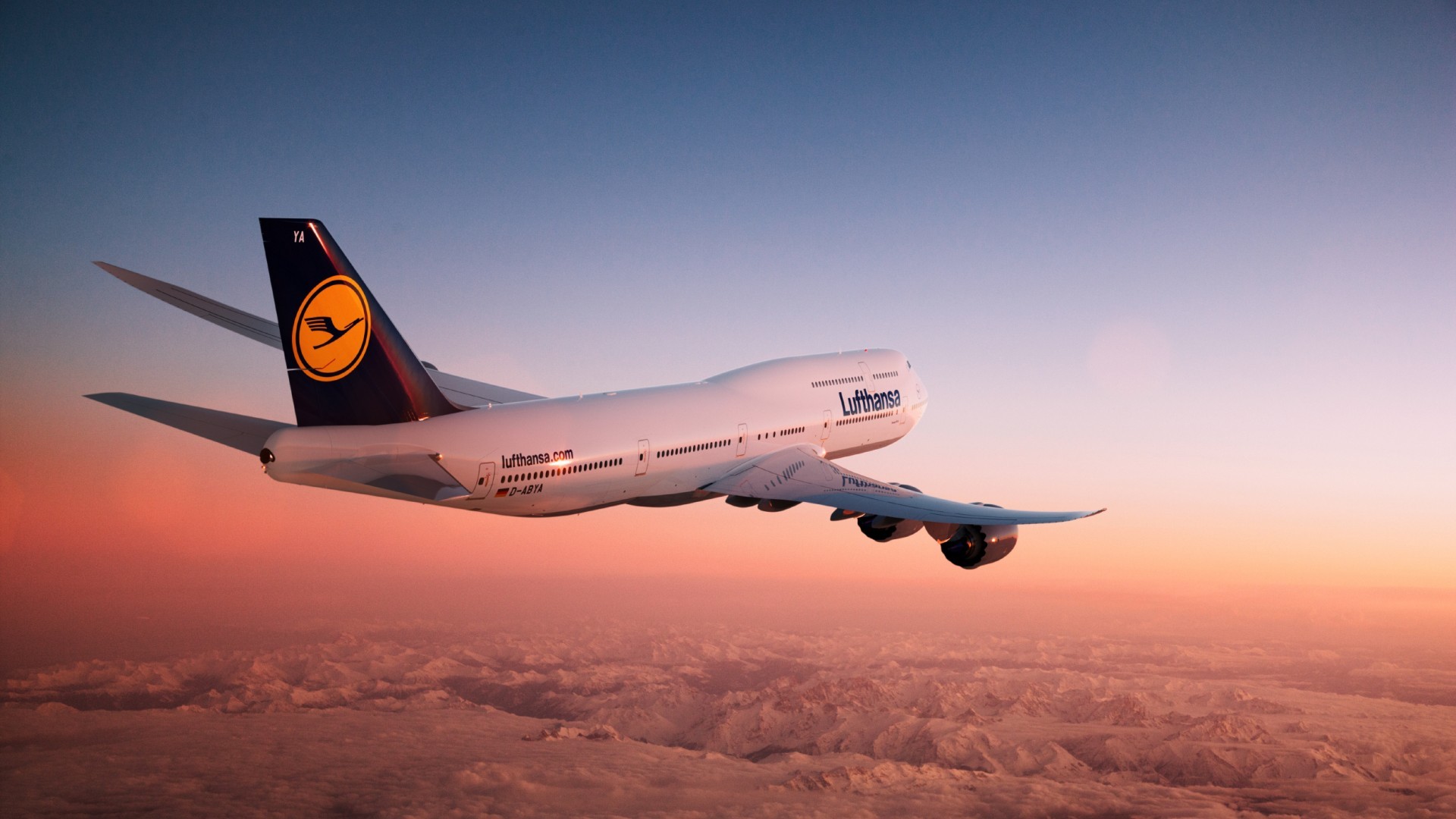 Boeing 747 Sunset Wallpaper