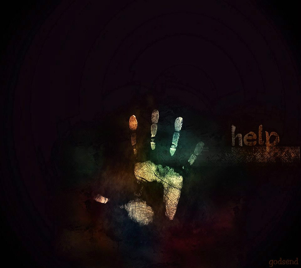 Black Style Hand With Help Wallpaper For Android