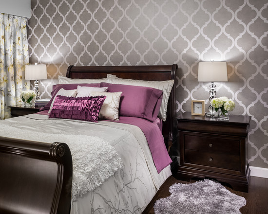 Metallic Pink And Grey Wallpaper Beautiful Homes Design