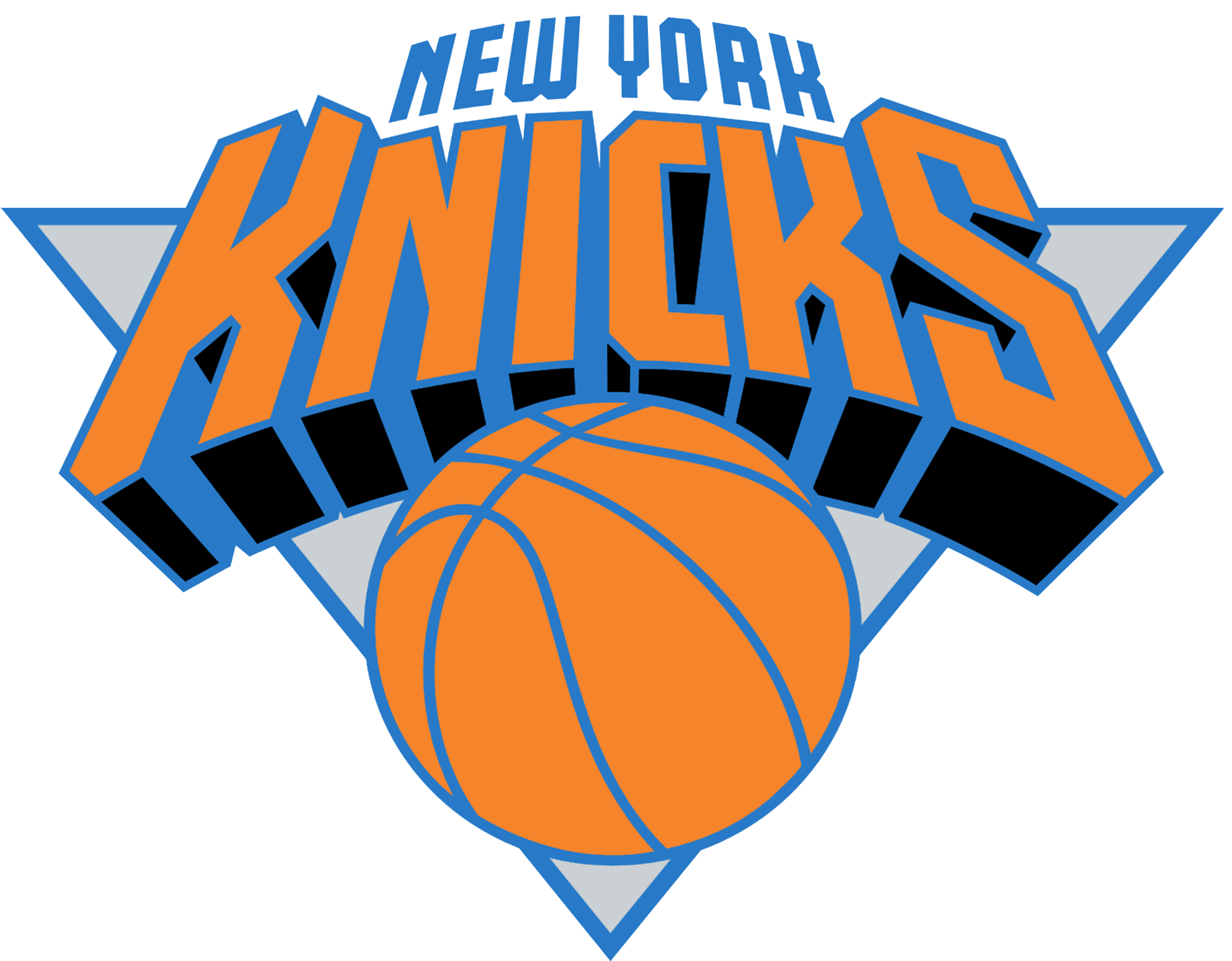 New York Knicks Basketball Nba Logo Wallpaper Over White HD