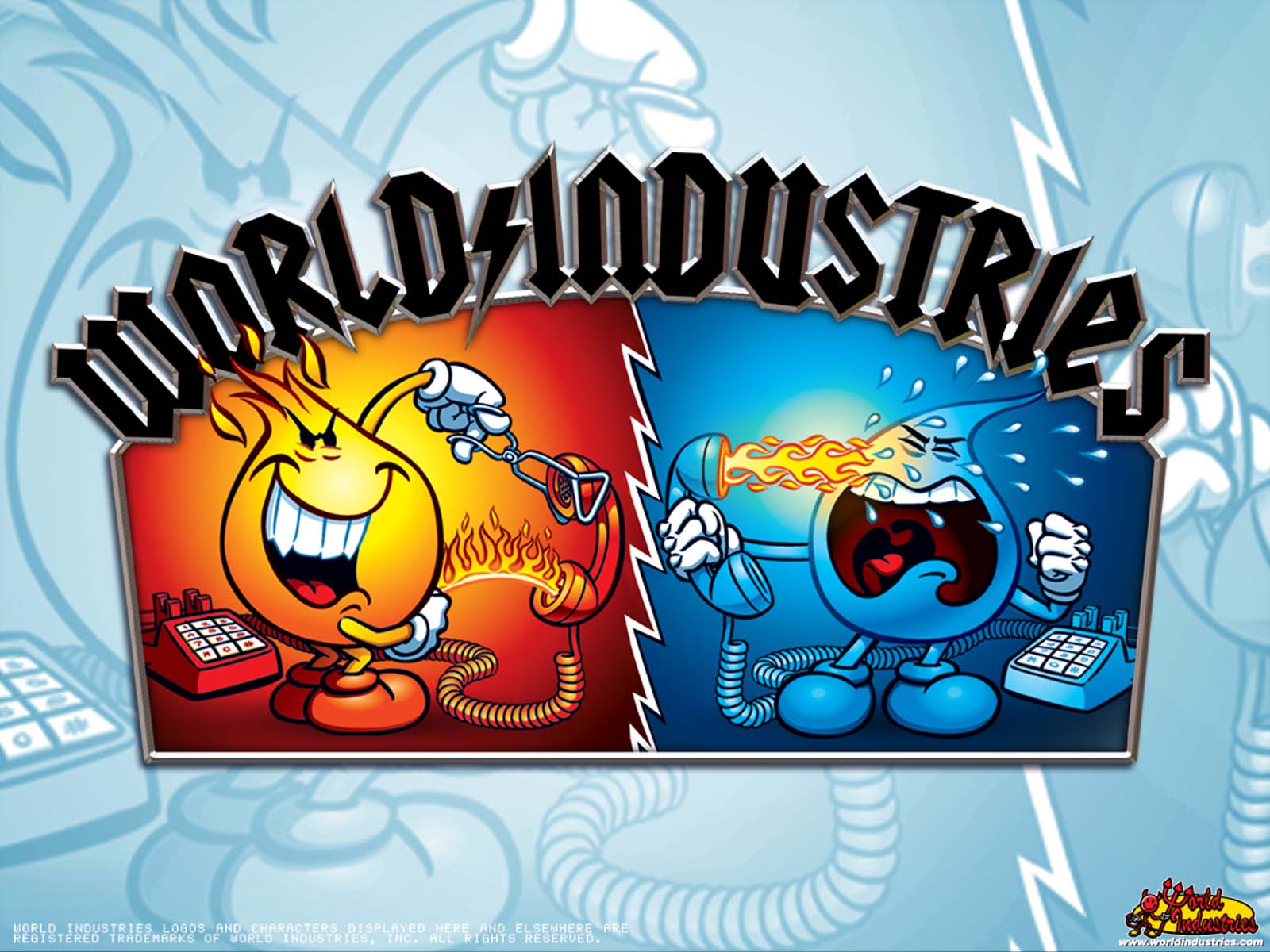 Pin World Industries Skateboard Logo