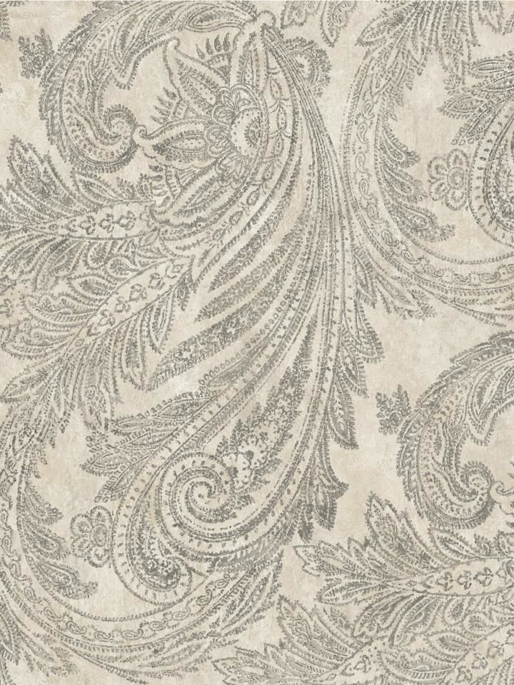 Gray Paisley Wallpaper WallpaperSafari