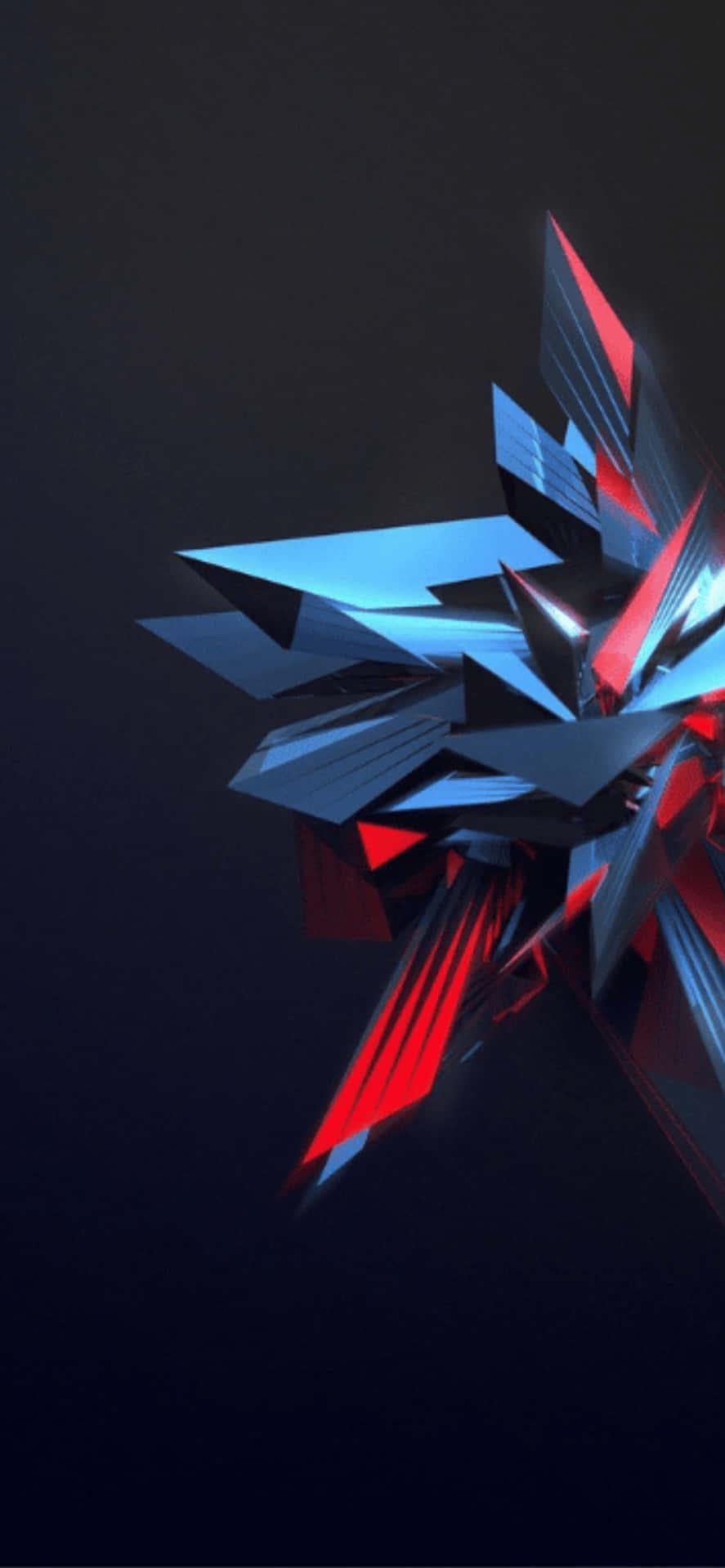 Download A Blue And Red Abstract Design On A Black Background