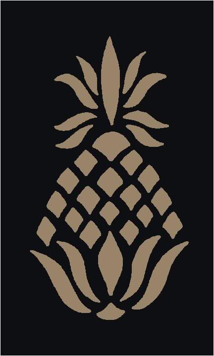 Primitive Stencil Patterns Historic Pineapple