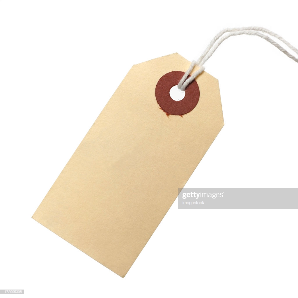 Tan Paper Tag With Eyelet And String On White Background High Res