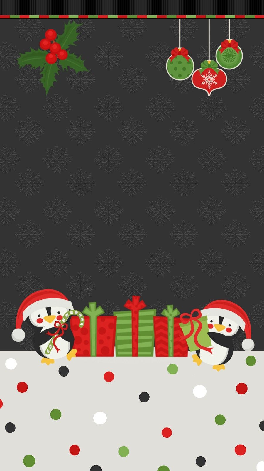 Penguins Christmas Wallpaper