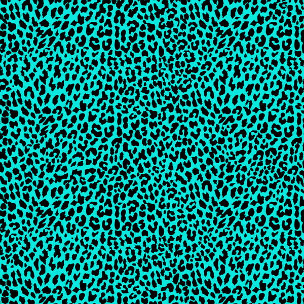 Neon Turquoise Leopard Art Print by M Studio Society6