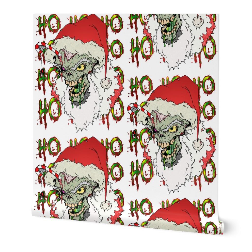 Zombie Santa Wallpaper Spoonflower