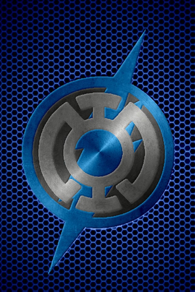 Metalic Blue Lantern Flash background by KalEl7 640x960