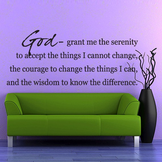 God Grant Serenity Prayer Decal Sticker Quote Wallpaper Html