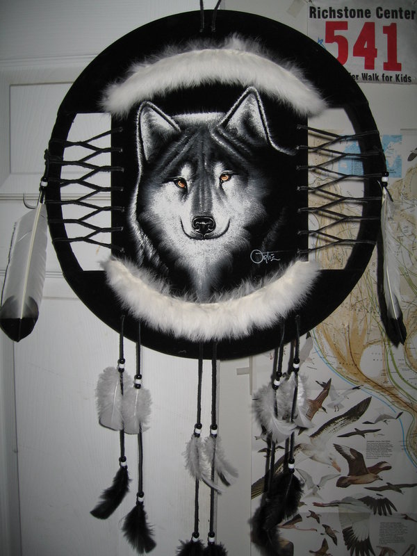 Wolf Dream Catcher by BlackWolfDS on